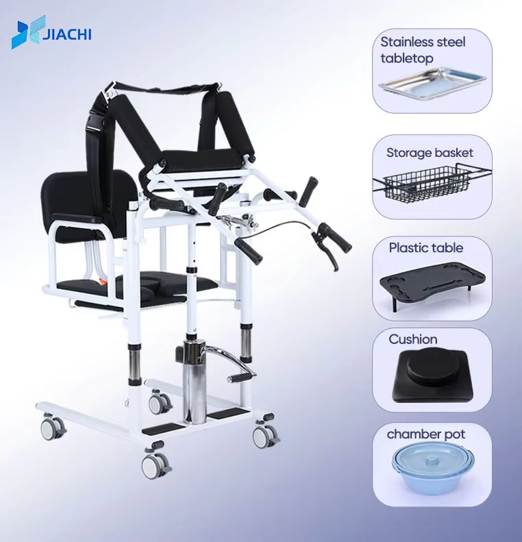 Multi-function Household Paralysis Bedridden Elderly Care Chair Hydraulic Lift Assisted Lifting and Shift Chair